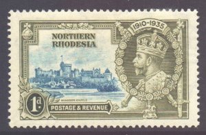 Northern Rhodesia Scott 18 - SG18, 1935 Silver Jubilee 1d MH*