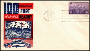 Scott 970 3 Cents Fort Kearny - Ken Boll FDC - Erased Address Planty 970-5