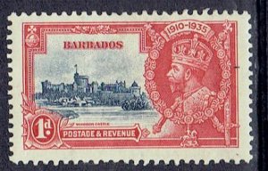 Barbados, Scott #186; 1p King George V Silver Jubilee, MH