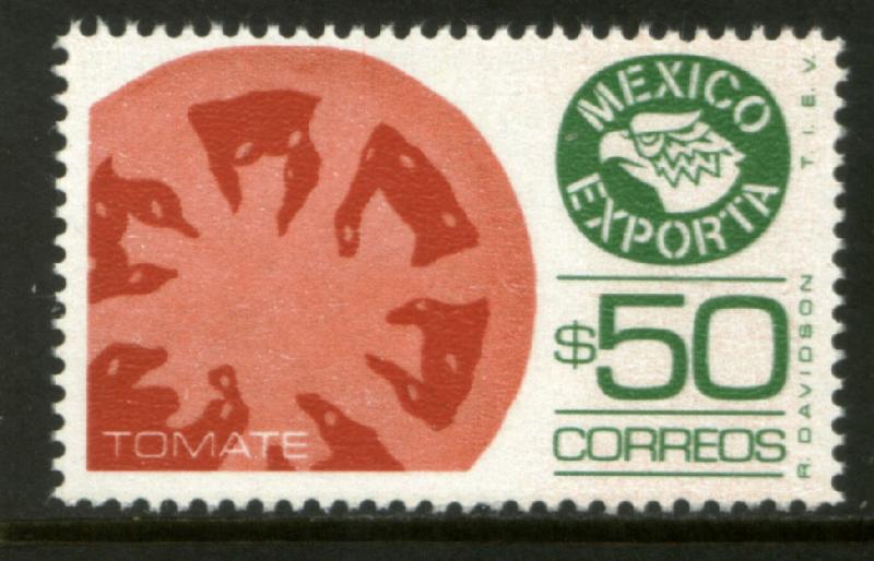 MEXICO Exporta 1493, $50P Tomatoes Fosfo Paper 10 MINT, NH. VF.