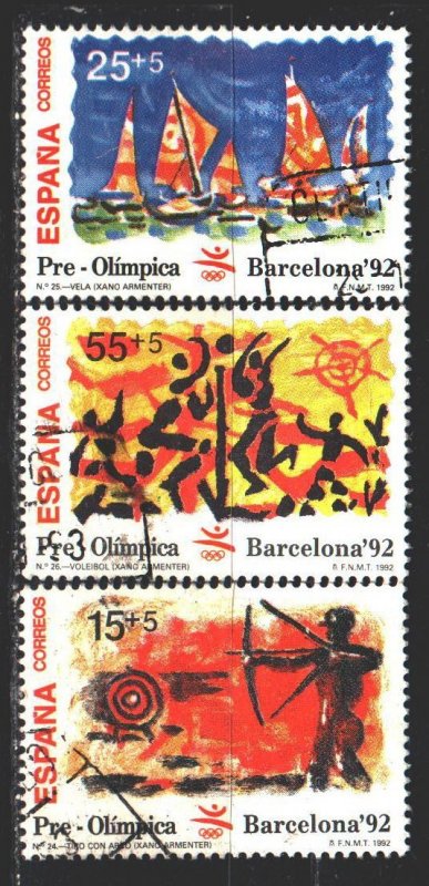 Spain. 1992. 3030-32. Pre-Olympic edition, Barcelona. USED.