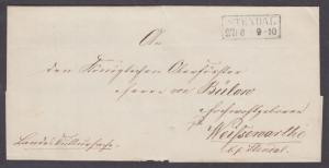 Germany, 1850 Stampless Official SFL, Stendal-Weissenarthe, paper seal