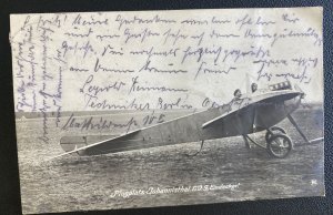 1912 Berlin Germany RPPC Postcard Cover To Kircheberg Johannisthal Airplane