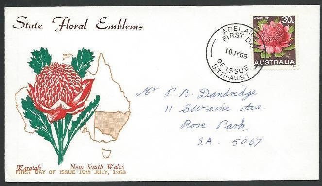 AUSTRALIA 1960 30c Waratah commem FDC......................................64635