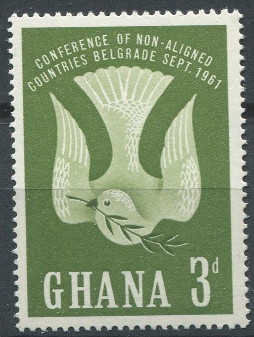 Ghana Sc#101 MNH, 3p grn, Conference of Non-aligned Nations (1961)