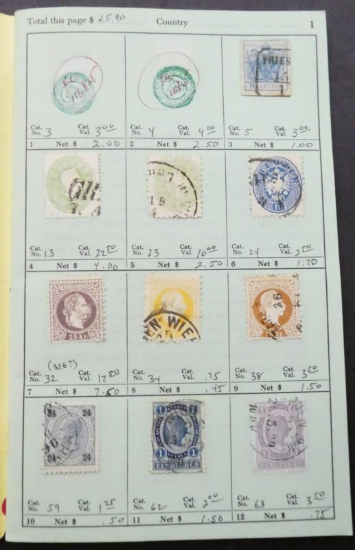 EDW1949SELL : AUSTRIA Mint & Used collection on Old Time approval book.