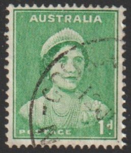 Australia SC# 180 - (1p) - Queen Elizabeth, emerald, pf 15x14 - Used single