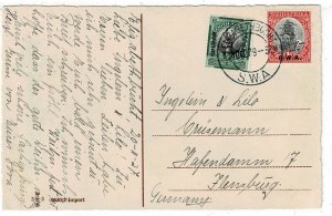 South West Africa 1927 ELIZABETHBUCHT cancel on postcard to Germany