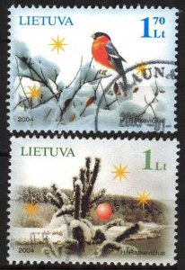 Lithuania 2004 Christmas set of 2 Used /CTO