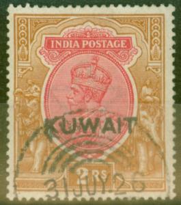 Kuwait 1923 2R Carmine & Brown SG13 V.F.U 