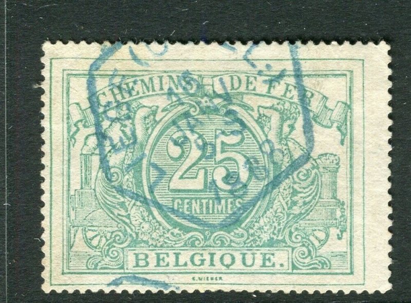 BELGIUM; 1882 Railway Parcel Stamp fine used 25c. value