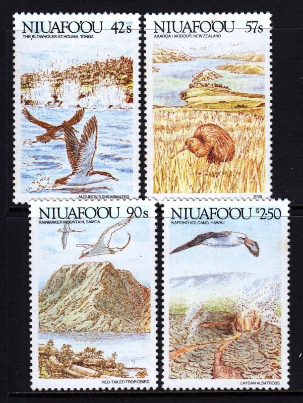 Niuafo'ou - Tonga 1988 Birds & Landmarks Complete Mint MNH Set SC 99-102