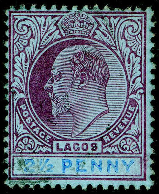 NIGERIA - Lagos SG57, 2½d dull purple & blue/blue, FINE USED. Cat £16.
