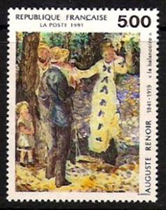 France #2242 The Swing by Auguste Renoir 1991 NH Cat.$2.00