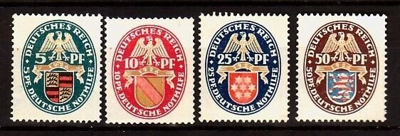 GERMANY Sc b15-18 NH ISSUE OF 1926 - COAT OF ARMS