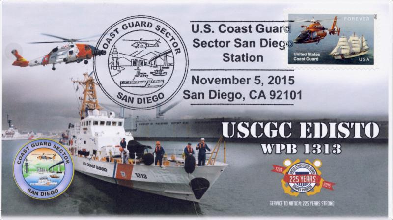 2015, US Coast Guard, Sector San Diego CA, USCGC Edisto, 225th Aniv,   15-316