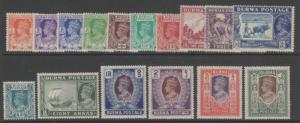 BURMA SG18b/33 1938-40 DEFINITIVE SET MTD MINT