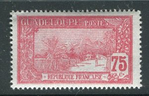 FRENCH GUADELOUPE; 1905 early Pictorial issue MINT MNH unmounted 75c.