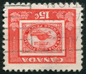 Canada Sc#314 Used, 15c lt scar, Canadian Stamp Centenary (1951)