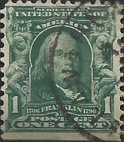 # 300 Blue Green Used Ben Franklin