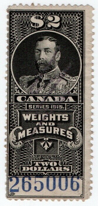 (I.B) Canada Revenue : Weights & Measures $2