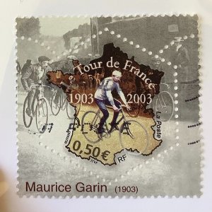 France 2003 Scott 2968a used - 0.50€,  Maurice Garin, Tour de France 100th Anniv