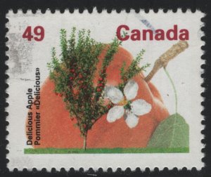 Canada 1992 used Sc 1364 49c Delicious Apple Tree