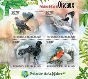 Burundi 2012 VARIOUS BIRDS Sheet Perforated Mint (NH)