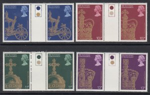 Great Britain 835-8 QEII Coronation gutter pairs mnh