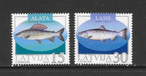 FISH - LATVIA #575-6 MNH