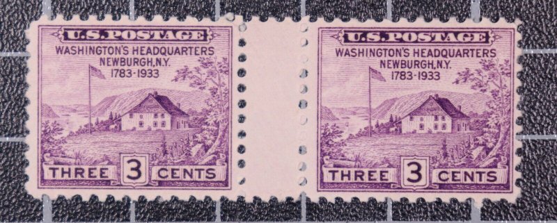 Scott 752 - 3 Cents Newburgh Vertical Gutter Pair NGAI - SCV - $9.50
