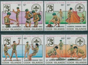 Cook Islands 1983 SG875-882 World Scout Jamboree set MNH