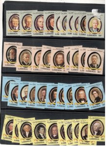LIBERIA COLLECTION ON STOCK SHEET MINT/USED