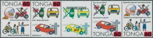 Tonga 1992 SG1187-1190 Road Safety surcharges set MNH