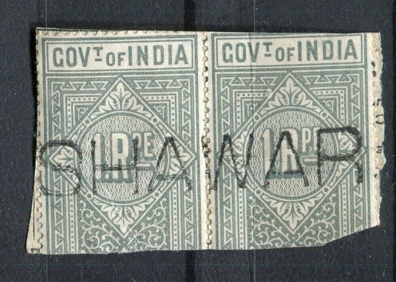 INDIA; 1890s-1900s classic early QV Telegraph issues fine USED Postmark PIECE