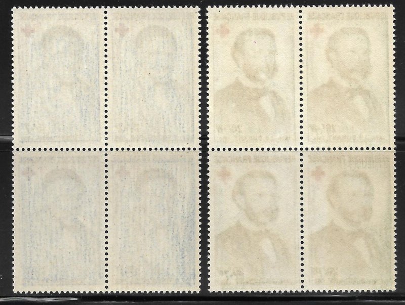 France - Scott B327-28 Blocks  VF - Mint Never Hinged (NH)