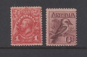 Australia 1913 KGV Sc 17-8 set MH