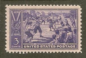 USA  Scott  855    Baseball     MNH