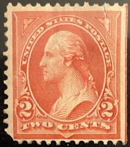 Scott #267 1895 2¢ George Washington type III double line watermark MNH OG tear