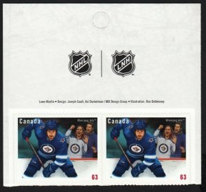 HOCKEY = WINNIPEG JETS = NHL Team JERSEY = Canada 2013 #2675 MNH from BKLT