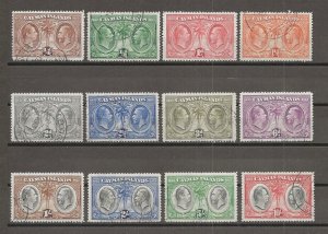 CAYMAN ISLANDS 1932 SG 84/95 USED Cat £750