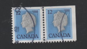Scott#  713a   used  Booklet Pane pair