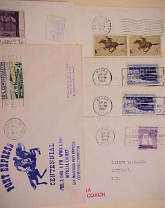 USA  PONY EXPRESS REPEAT, X 2 STAGE COACH X 4 6 DIFF 