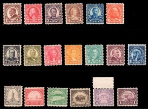 MOMEN: US STAMPS #553-571 MINT OG NH LOT #84232