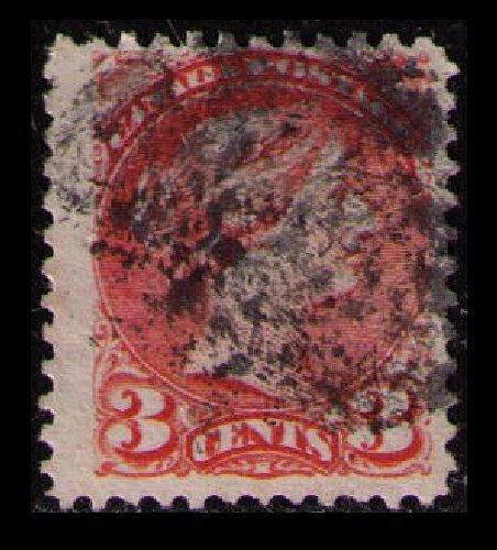 CANADA 1888 QUEEN VICTORIA VINTAGE 3c VERMILLON #41 USED SEE SCAN (V798C)