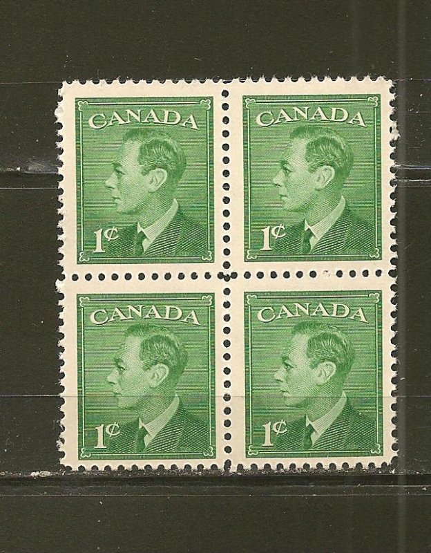 Canada 289 King George VI Block of 4 MNH