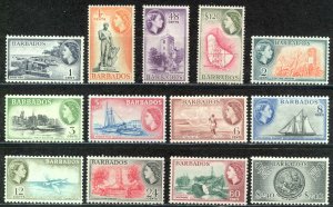 Barbados Sc# 235-247 MNH 1953-1957 Definitives