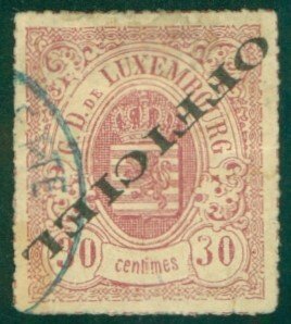 LUXEMBOURG O26a USED (RL) 5458 CV $700.00 BIN $240.00
