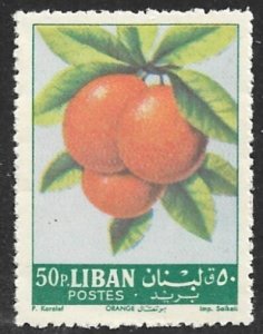 LEBANON 1962 50pi ORANGES Fruit Issue Sc 400 MNH