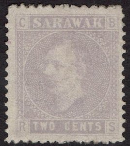 SARAWAK 1875 RAJA CHARLES BROOKE 2C NO GUM